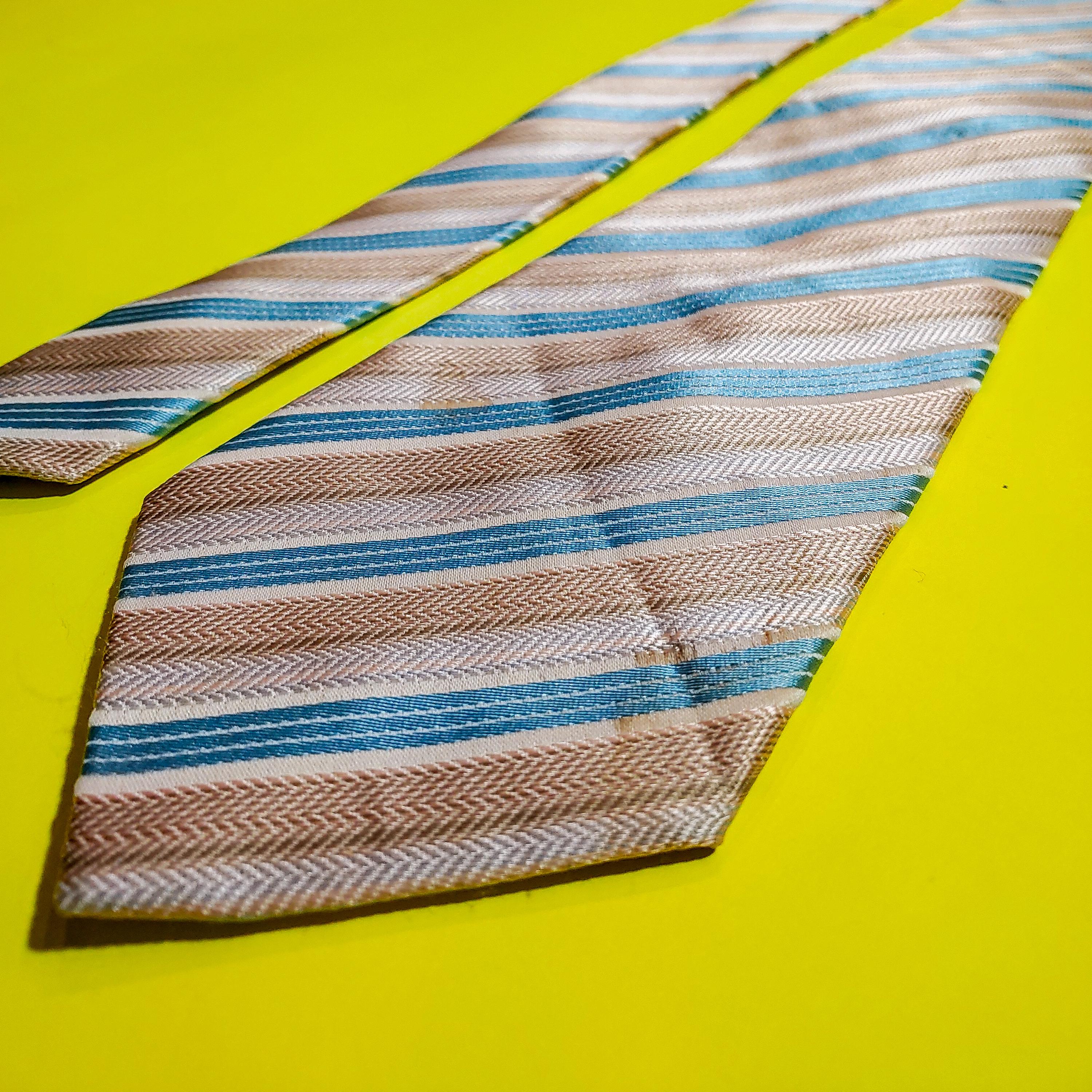 Cravate Homme BRIONI 100% Soie - Imprimé Abstrait Géométrique, Multicolore, Neuf Sans Étiquette