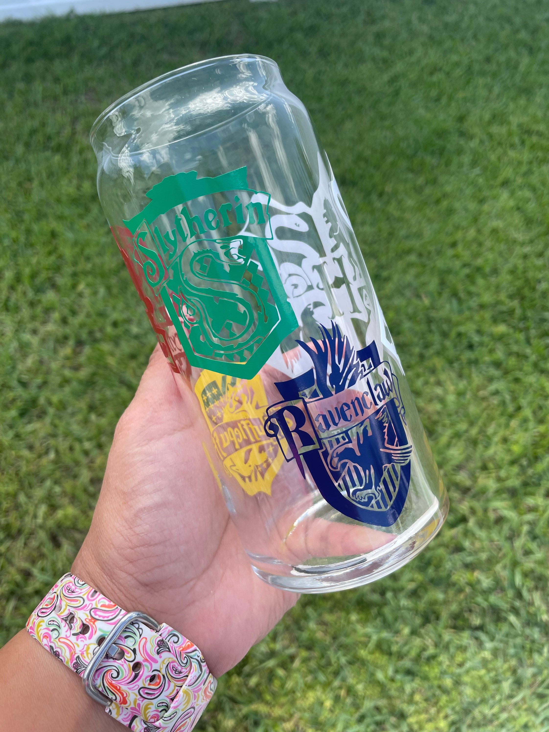 Wizard House Shields Can Shaped Glass - Etsy