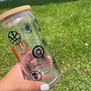 Superheroes theme glass