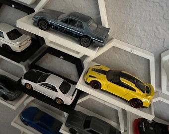 DIGITAL FILE STL hexagon wall shelf diecast car display