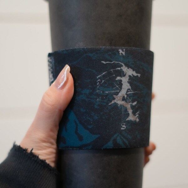 North Idaho Nomads neoprene coffee sleeve (hand sewn)