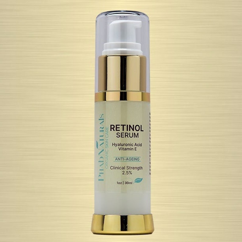 Retinol Serum with Hyaluronic Acid & Vitamin E Natural Anti-Aging Facial Care, 2.5% image 1