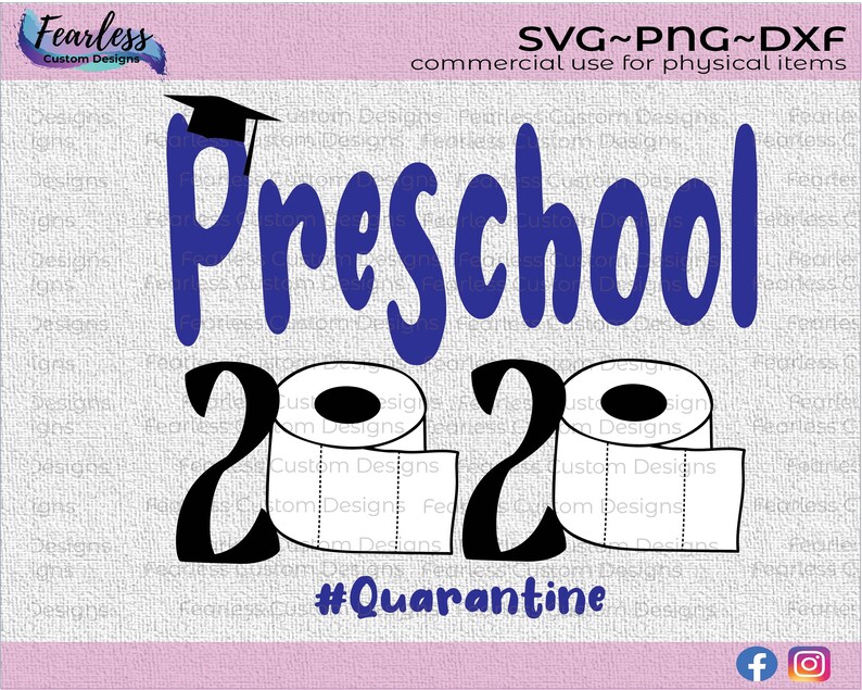 Download Preschool 2020 Graduation Quarantine Class of 2020 | Etsy