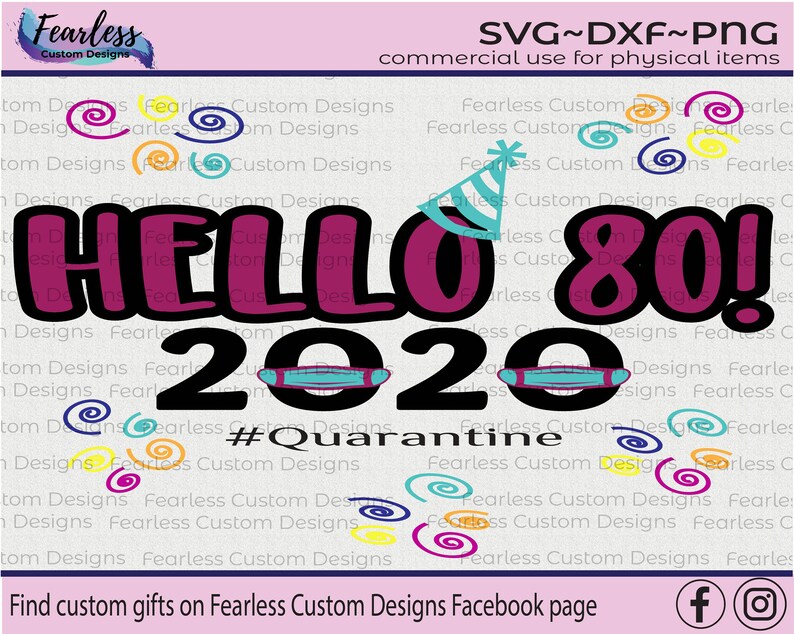 Download 80th Birthday Svg Birthday Svg Quarantine Birthday Svg Etsy