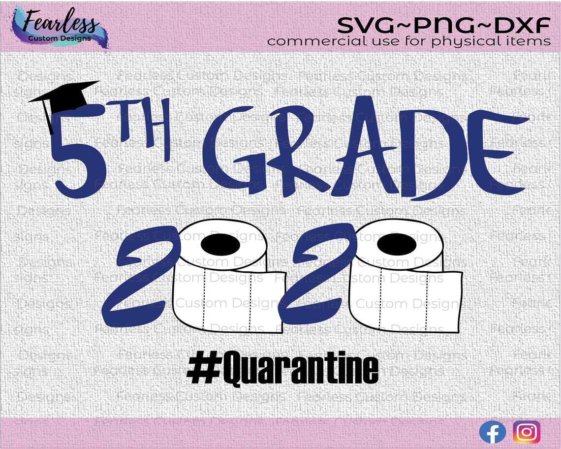 Download 5th Grade 2020 Graduation Quarantine Class of 2020 | Etsy