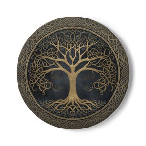 Eternal Tree of Life Coaster, Nature-Inspired Ceramic Coaster Set, Boho Home Decor, Tree of Life Coaster, Eco-Friendly Gift