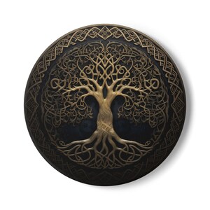 Celtic Tree of Life Ceramic Coaster - Exclusive Celtic Collection Design Set, Nature Decor, Eco-Friendly Gift, Kitchen Accessory