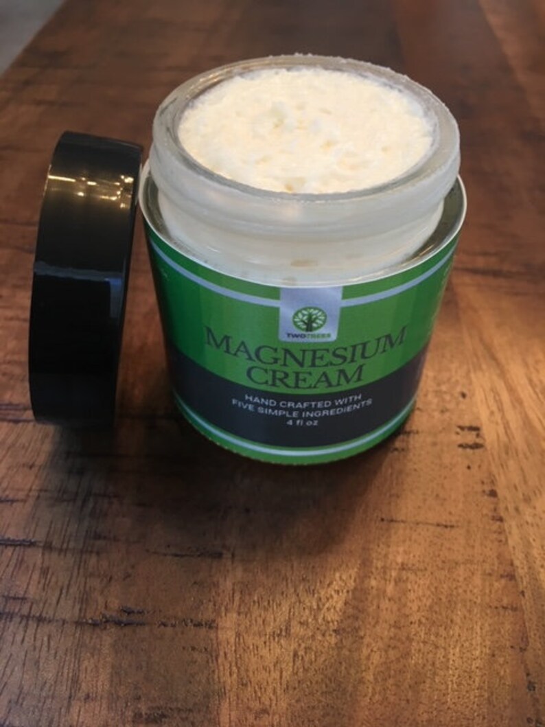 Magnesium Cream by Two Trees Health Etsy