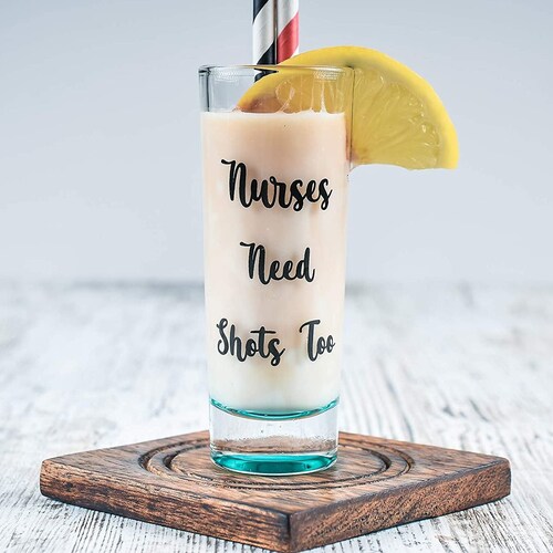 Nurse Shot Glass Nurses Appreciation Gift Funny Colored Etsy