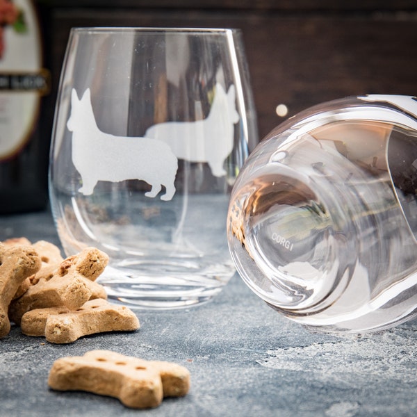 Dog Wine Glasses Etsy