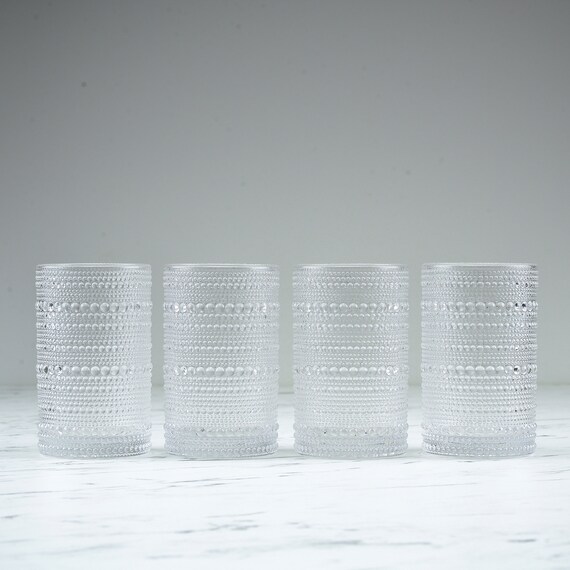 Kitchen Barware Drinking Glasses 13 Oz Thick Modern Etsy