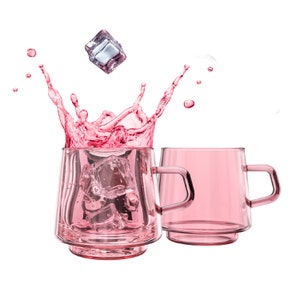 Stackable Mugs 14 oz (Pink) - Set of 2