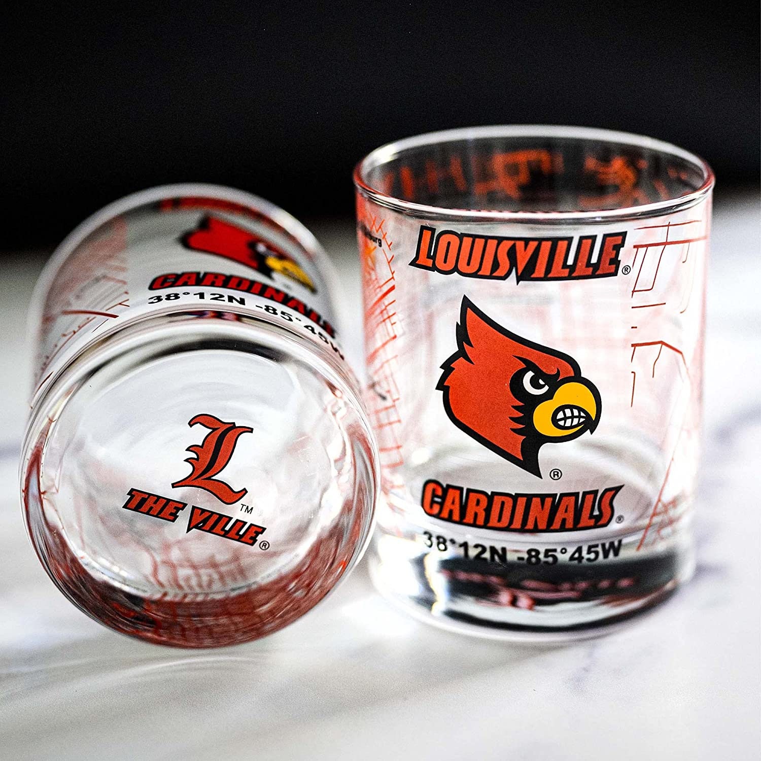 University of Louisville Whiskey Glass Set 2 Low Ball -  Denmark