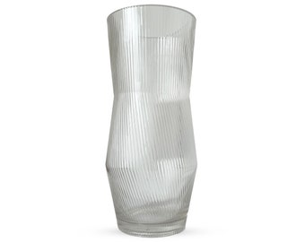 Ripple Vase Angled Custom 28 cm - Set of 1 - Clear