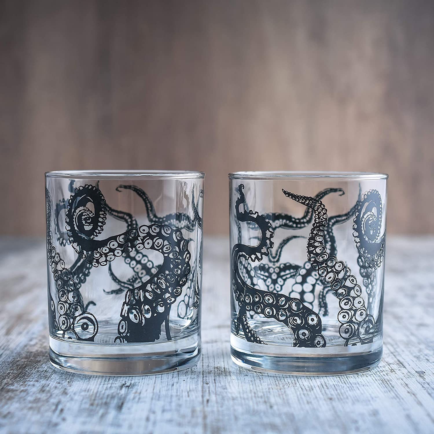 Kraken Whiskey Glasses Tumbler Gift Set Rocks Glass Etsy
