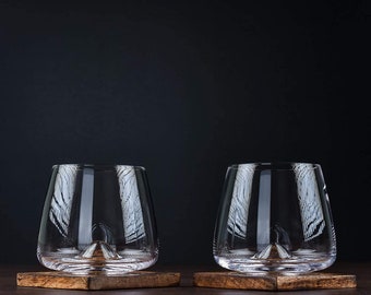 Hand Blown Bourbon & Scotch Tasting Glasses - Set of 2