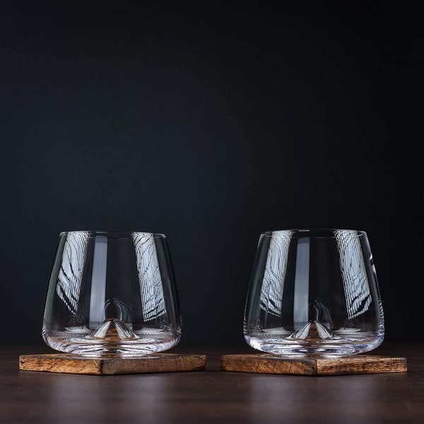 Hand Blown Bourbon & Scotch Tasting Glasses - Set of 2