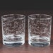 Whiskey Glasses – Northern Summer Sky Space & Constellations (Set of 2) – Etched 10 Oz Tumbler Gift Set 