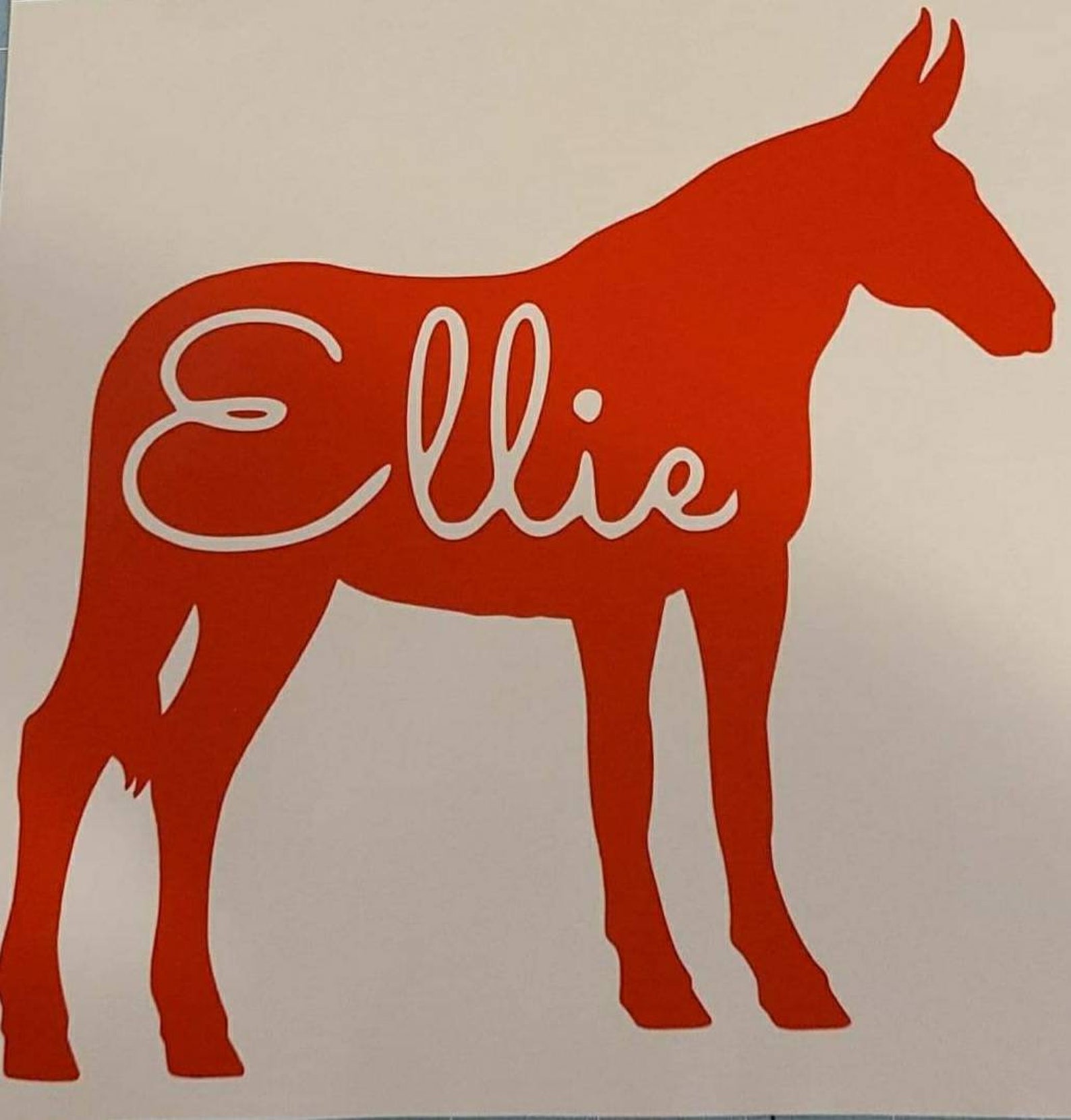Custom mule name decal Etsy