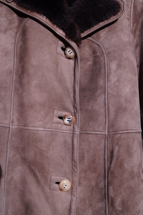 True Vintage Velour Leather/ Suede Winter Sheep F… - image 3