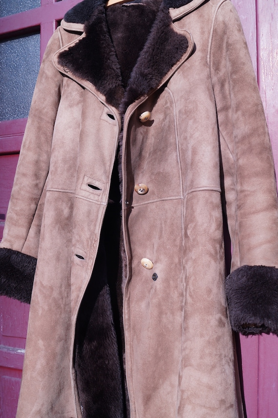 True Vintage Velour Leather/ Suede Winter Sheep F… - image 7