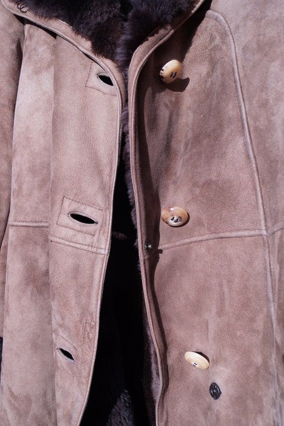 True Vintage Velour Leather/ Suede Winter Sheep F… - image 6