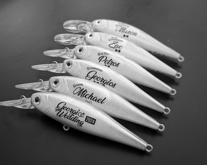 Personalised Groomsmen Lures - Unique FIshing Gifts for Weddings