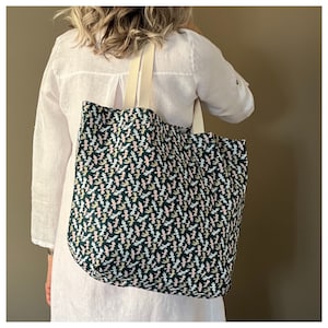 Bolso de mano / Tote de algodón / Bolsa de mercado / Bolsa de tela francesa / Bolsa reutilizable