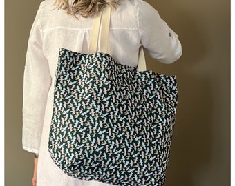 Tote Bag / Cotton Tote / Market Bag/ French Fabric Bag / Reusable Bag