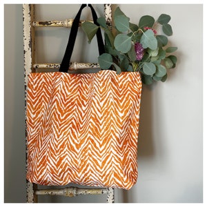 Tote Bag / Orange Tote Bag / Market Bag