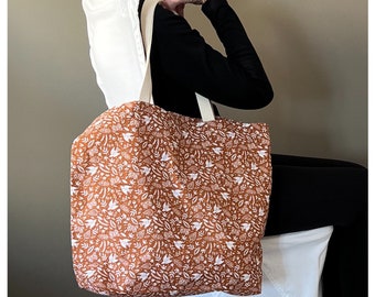 Tote Bag / Cotton Tote Bag / Cinnamon Colour Tote / Market Bag