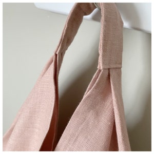Linen Tote Bag / Tote Bag / Linen Bag / Market Bag / Pink Linen Tote / Pink Linen Bag / Fabric Bag image 5