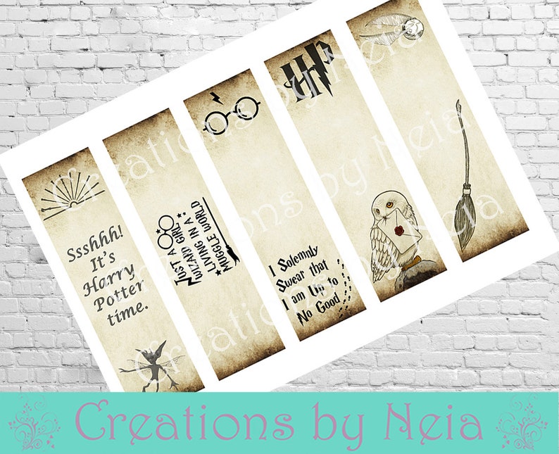 Harry Potter Bookmarks Printable Bookmarks Harry Potter | Etsy