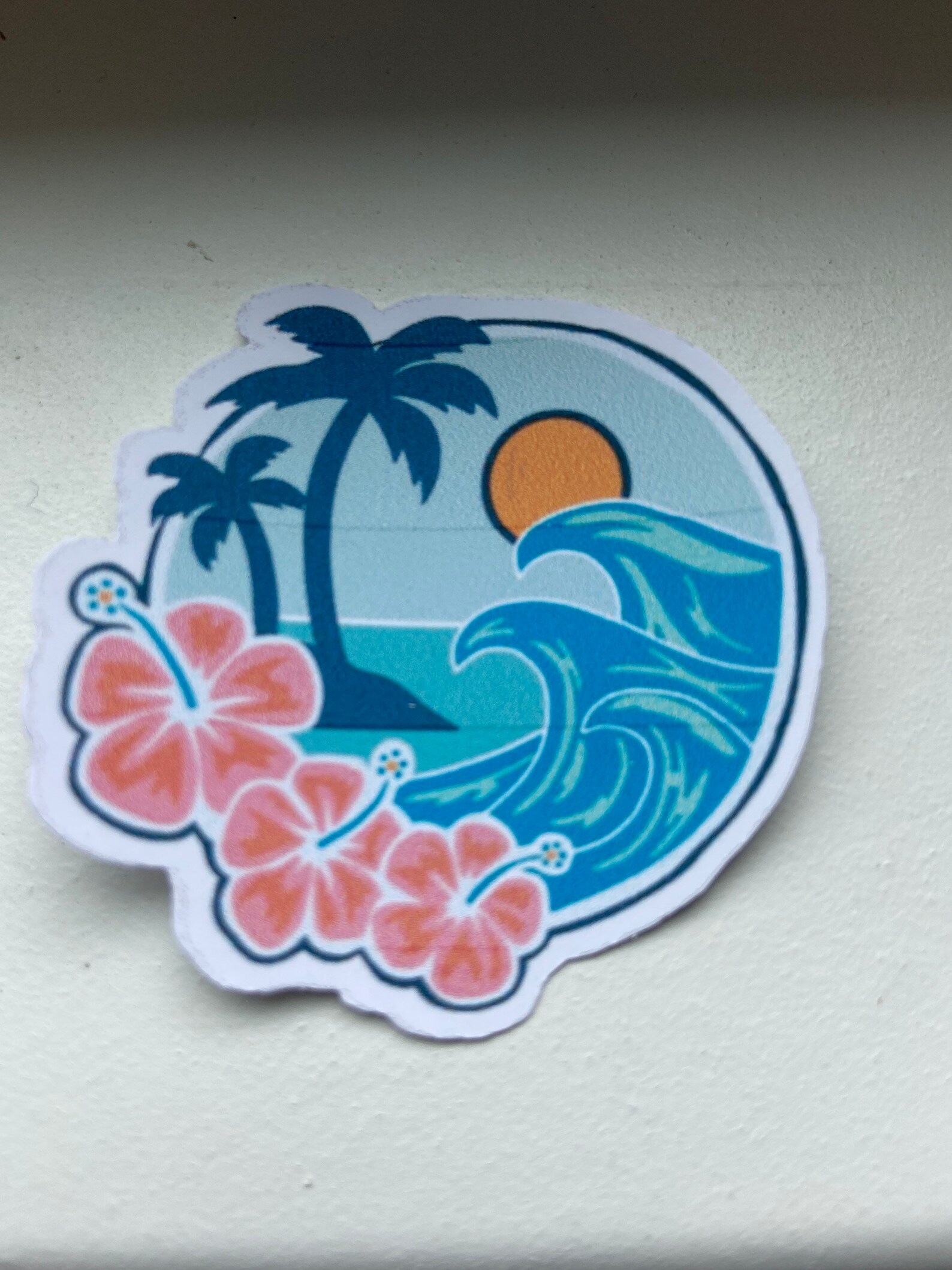 Beach themed sticker | Etsy