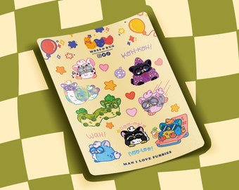 Man I Love Furbies | 90s Nostalgia Toy Long Furby Stickers