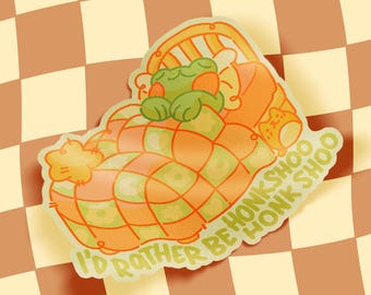 I'd Rather Be Snoozin' | Cute Sleepy Frog Sticker
