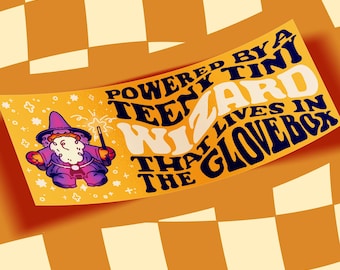 Glovebox Wizard Bumper Sticker : Car Decal, Weatherproof Vinyl