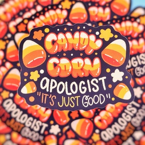 Candy Corn Apologist |  Silly Halloween Candy Journal Sticker