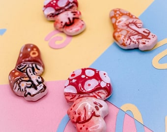 Jumbo Mushroom Handmade Polymer Clay Magnets
