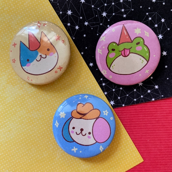 Party Animals Mini Buttons