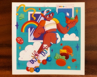 Hey! Have a Hot Dog! Print (holographic options)