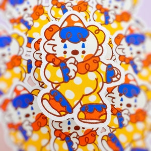 Cutie With A Booty Clown | Adesivo de diário engraçado do Silly Goofy Clowncore