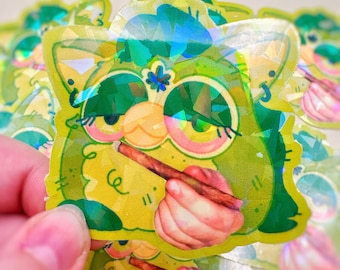 420 Furby Wants to Make a Deal |  Rainbow Holographic Funny Nostalgia Toy Journal Sticker