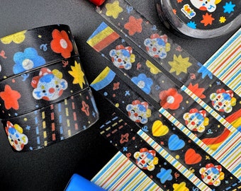 Silly Clown Washi Tape | Scrapbooking Journal Decorative Tape