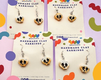 Little Skulls Handmade Polymer Clay Earrings