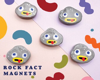 Rock Fact! OTGW Inspired Handmade Polymer Clay Magnets