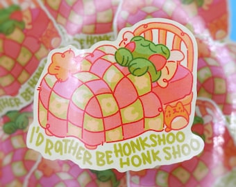 I'd Rather Be Snoozin' | Cute Sleepy Frog Sticker