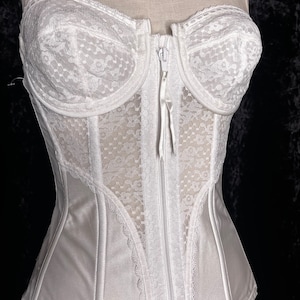 Multiple Sizes, Vintage 1980s Deadstock White Bustier by Empire Intimates,  80s Lingerie, Vintage Bridal Lingerie, Bridal Undergarments, NOS 