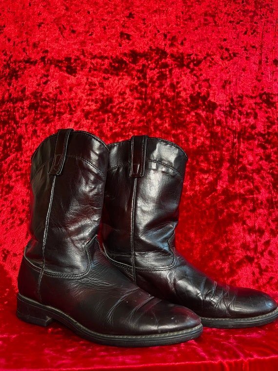 Black Vintage Texas Made Cowboy Boots