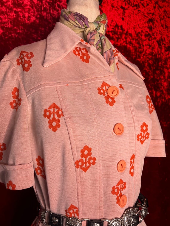 Late 1960’s - Early 1970’s Baby Pink Blouse with R